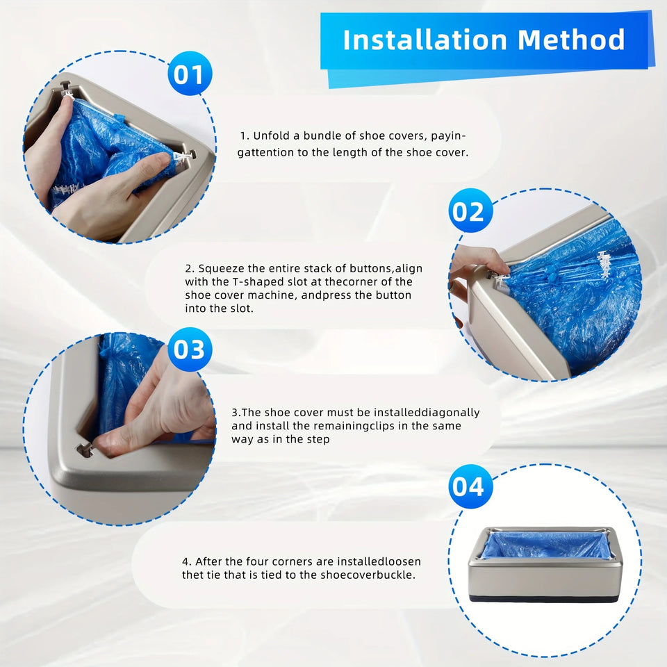 New Automatic Shoe Cover Dispenser 200 Disposable Shoe Covers Waterproof And Non slip Very Suitable For Indoor And Outdoor Use