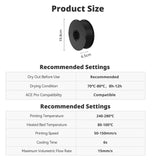 ANYCUBIC ABS Filament 3D Printing PLA Impact Resistance Temperature Resistance 3D Printer Filament For Kobra 3 Max S1C