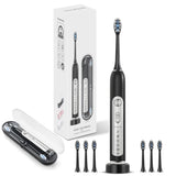 SUBORT S7 Super Sonic Electric Toothbrushes for Adult Kid Smart Timer Whitening Toothbrush IPX7 Waterproof Replaceable Heads Set