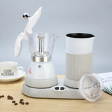 4 Cups Electric Coffee Machine Home Auto Milk Frothing All-In-One Machine Slow Extraction Italian Moka Pot Multifunction 400W