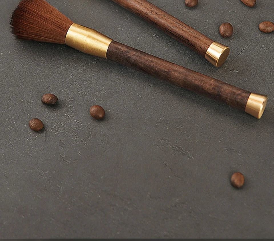 Coffee Grinder Cleaning Brush Wooden Handle Espresso Brush Dusting Coffee Powder Brush Home Kitchen Tool Coffee Accessories
