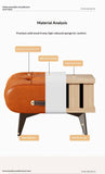 Furniture Small Upholstered Shoe Bench Oil Wax Leather Padded Entryway Shoe Changing Stool Modern Minimalist Living Room Ottoman