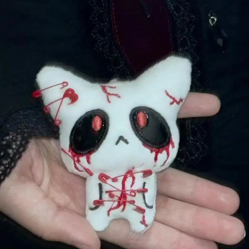 Creative Halloween Horror Plush Keychain toy Creepy Bloody Monster Doll Pendant Gothic Scary Backpack Accessories Couple Gift