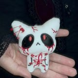 Creative Halloween Horror Plush Keychain toy Creepy Bloody Monster Doll Pendant Gothic Scary Backpack Accessories Couple Gift