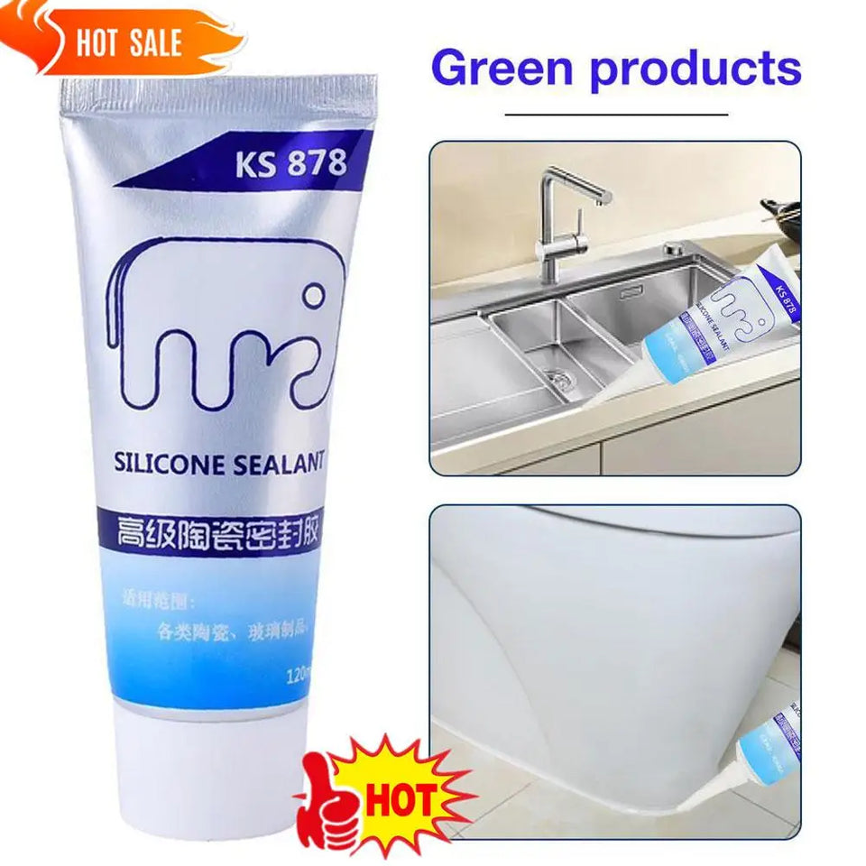 120ml Multipurpose Silicone Sealant Waterproof Caulk Seal Mouldproof Fast Drying Adhesive Glass Glue For Bathroom Kitchen