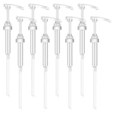 Coffee Syrup Pump Dispenser, 8 Pack of Syrup Pump for 750ml/25.4 oz Syrup Bottle, Gold Pumps for Coffee Syrup Bottle