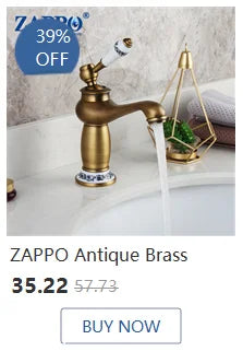 ZAPPO Bathtub Faucet Vintage Telephone Style with Dual Handles Deck mounted bathtub Faucet set Hot and Cold Water Mixer Tap