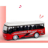High Imitation Bus Shape Ornaments High Quality Kids Gift Hobbies Alloy Bus Model Extended Bus Toys Pull Back Vehicle Model