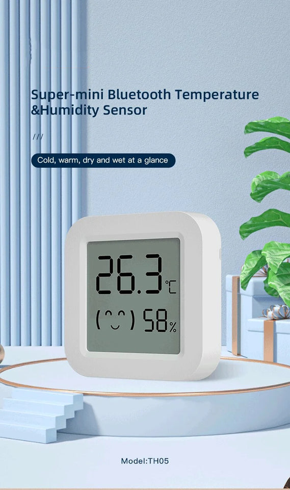 CozyLife Smart Thermometer Temperature Sensor Fridge Sensor Mini LCD Digital Display Bluetooth-Compatible Thermometer Hygrometer