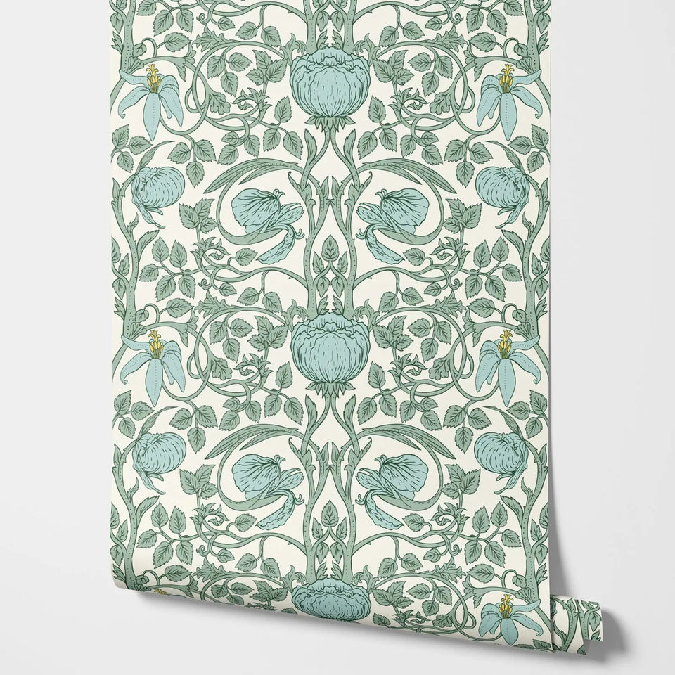 Pastel Art Nouveau Wallpaper,Peel and Stick Wallpaper For Home Decoration / Wall Art Wall Decor,Or Tradition Un-paste Wal Mural