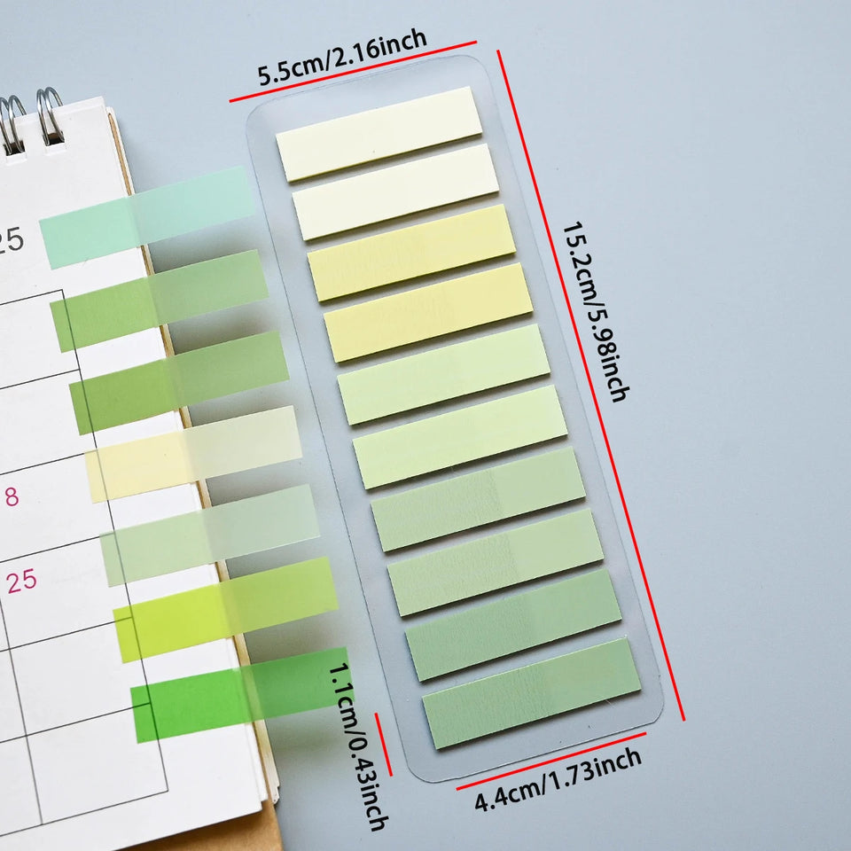Colorful Transparent Memo Pads Self-Adhesive Sticky Notes Index 200-4000 Sheets for Office School Stationery