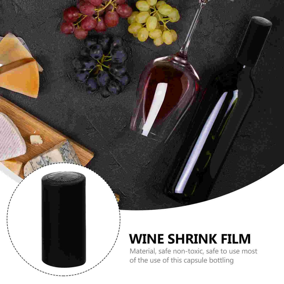 50Pcs Bottle Heat Shrink Capsules Bottle Sealing Film Homebrew Cap Sealing Cap Bar Tools Kitchen Dining Premium Pvc