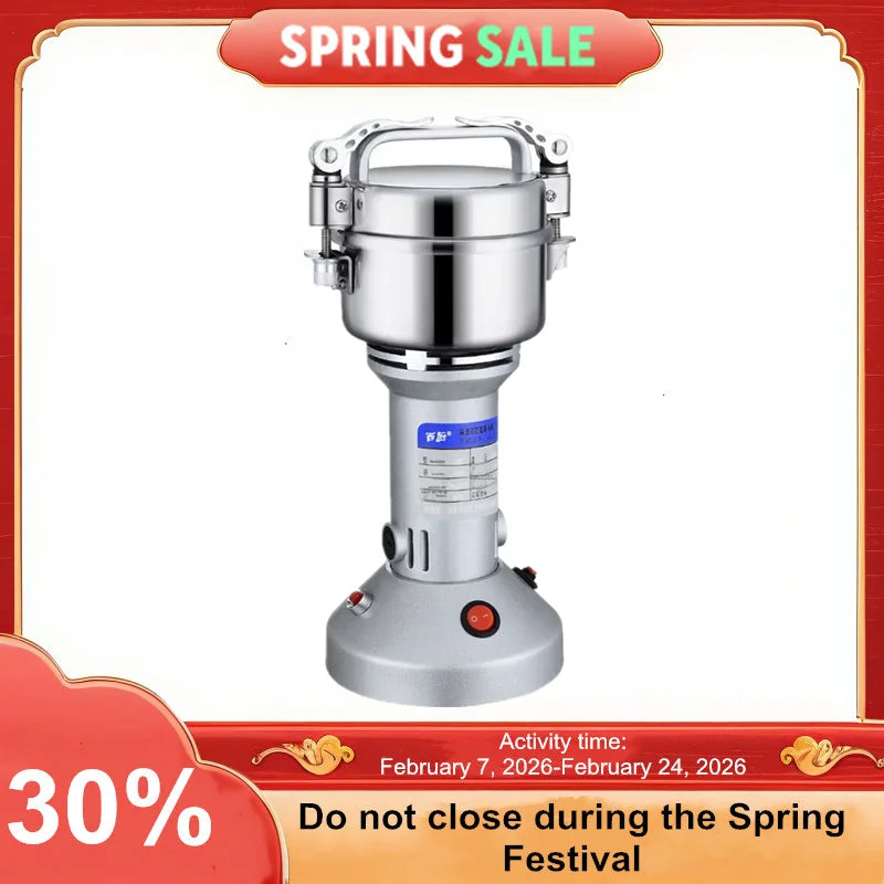 150G Grains Spices Cereals Coffee Dry Food Grinder Machine Gristmill Home Beans Espresso Electric Medicine Powder Crusher 1200W