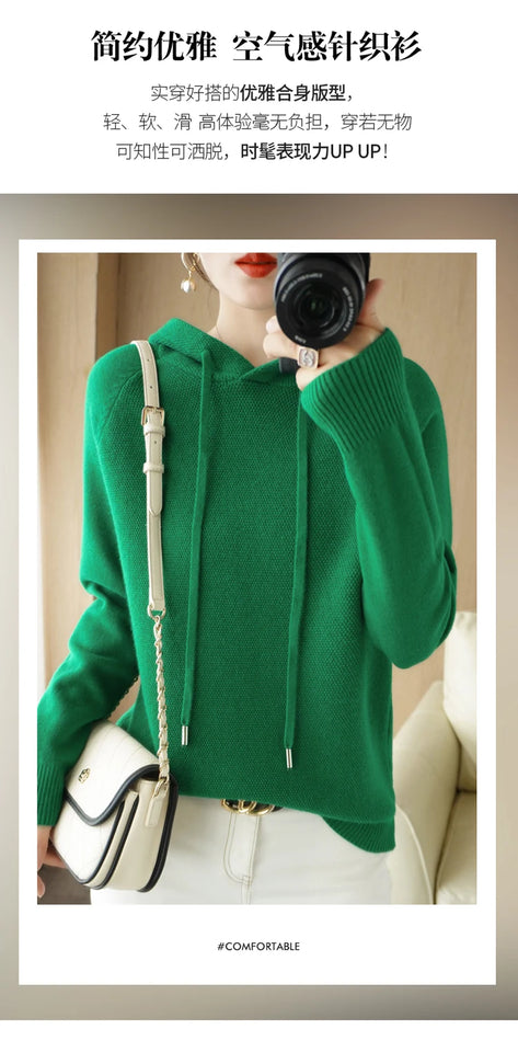 Hoodies And Sweatshirts Long Sleeve Sweaters For Women Wool Clothing New Arrivals Knitted Jumpers Female Outerwears Fashion Tops