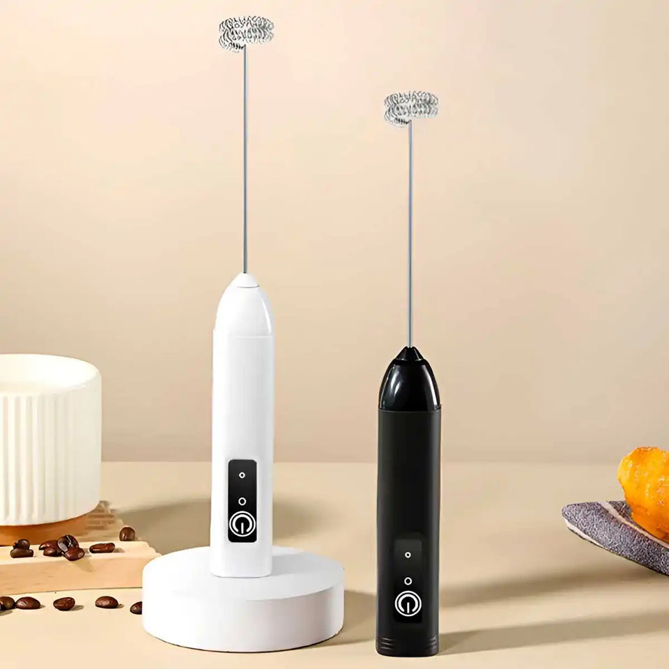 1Pc Electric Milk Frother Coffee Milk Frother Coffee Mixer 500mAh USB-Charging Portable Egg Beater Coffee Milk Mixing Blender