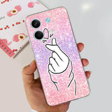 For Xiaomi Redmi Note 13 4G Case Cute Cat Butterfly Cover Soft Silicone Phone Case For Redmi Note 13 Pro Plus Note13 Full Bumper