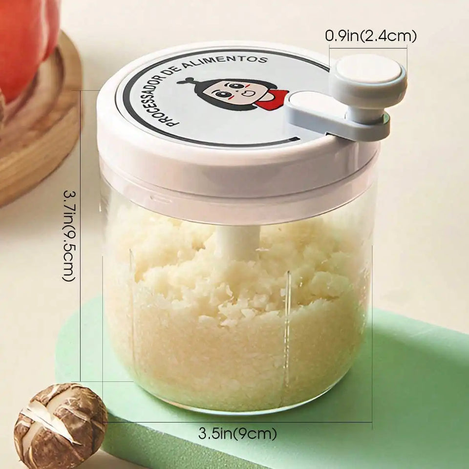 Garlic Crusher, Highly Efficient Masher Chopper for Home, Multifunctional Manual Grinder with Safe Blades