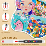 366 Colours Acrylic Markers Flexible Brush Tip Acrylic Paint Marker for Painting Stone Fabric Glass Ceramic Canvas Paper Wood