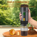 60ml portable electric wireless heating coffee machine suitable for coffee capsule/powder car travel and family camping travel