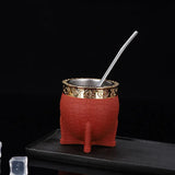 Creative Double Wall 260ml Stainless Steel Yerba Mate Tea Cup Tumbler Beer Pint Coffee Mug Gifts For Friend No Straw