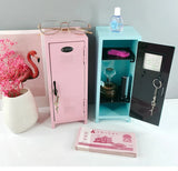 Iron Storage Box Dormitory Storage Cosmetics Paper Money Keys Bank Cards and Other Desktop Small Items Mini Locker Cabinet
