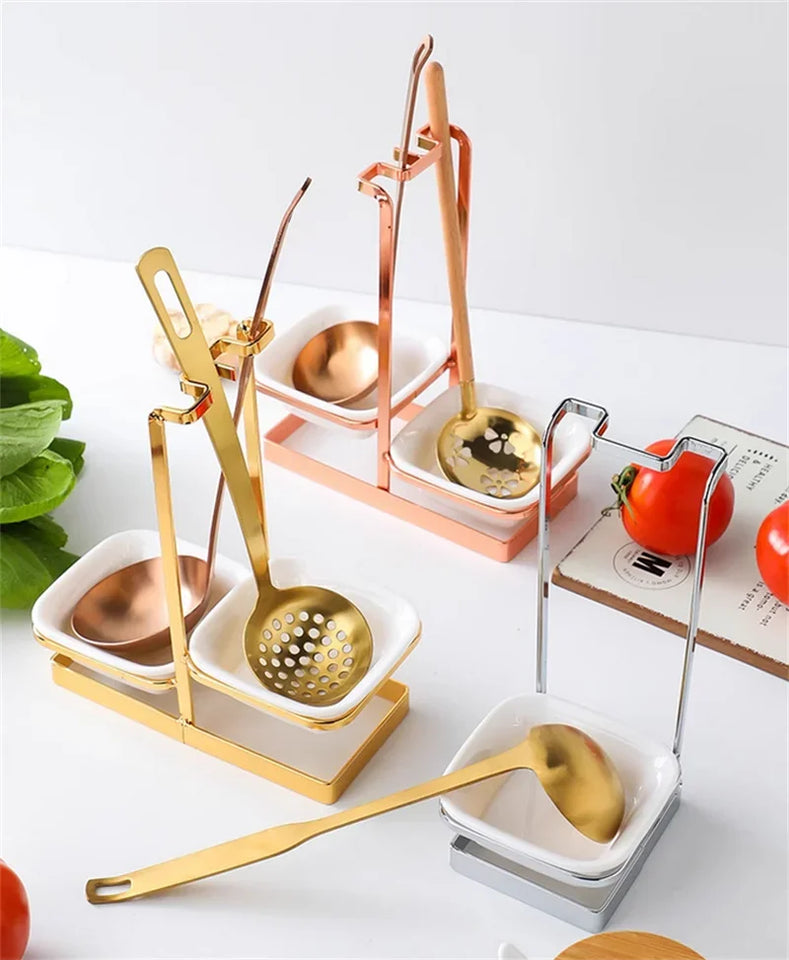 Gadget Multifunctional Portable Spoon Rest for Hotpot Restaurant Food Restaurant Utensil Household Upright Ladle Holder Kitchen