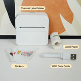 Mini Label Printer Thermal Maker Portable Wireless Bluetooth Stickers Labeller Handheld For Home Office School Machine