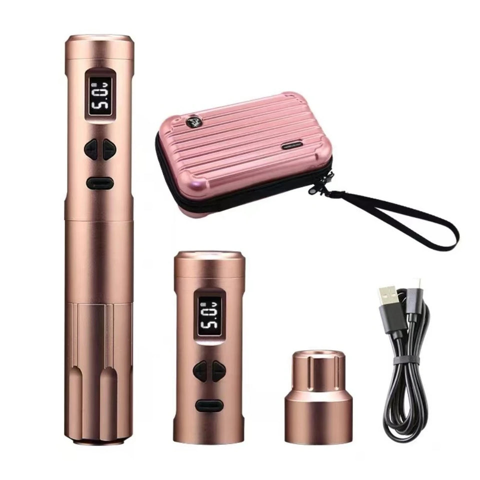 New upgrade K6003 Wireless PMU Tattoo Machine 2.8mm stroke Tattoo Pen With 2 Battery Packs For Eyebrow Permanent Makeup