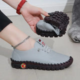Sneakers Women Shoes Loafers Lace Up Leather Flat New Spring 2023 Casual comfortable Mom Shoe Mujer Zapatos Chaussure Femme