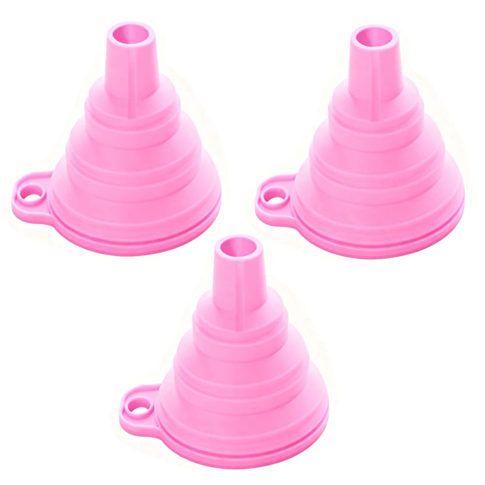 Collapsible Silicone Funnel Food Grade Foldable for Filling Bottles Perfume Capsules Fry Oil Filter Kitchen Cooking Tool