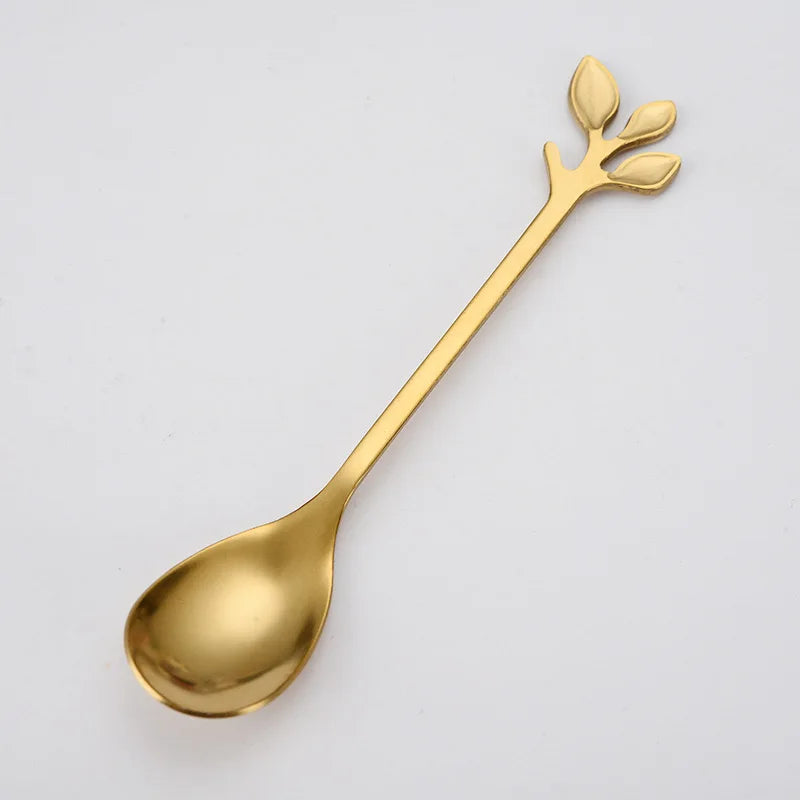 6Pcs Stainless Steel Tea Forks Gold Silver Cake Fork Snack Salad Coffee Fruit Fork Mirror Cutlery Tableware Set Kitchen Utensils