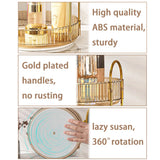Rotating Makeup Organizer for Vanity 3 Tier, High-Capacity Skincare Clear Make Up Storage Perfume Cosmetic Dresser Countertop