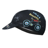 Black Cycling Cap Funny Road Bicycle Hat Cartoon Bike Headwear Men and Women Coffee & Beer Gorra Ciclismo