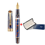 Smooth Asvine P20 Piston Filling Fountain Pen Acrylic Beautiful Patterns EF/F/M Nib with Golden Clip Writing Office Gift Box Pen