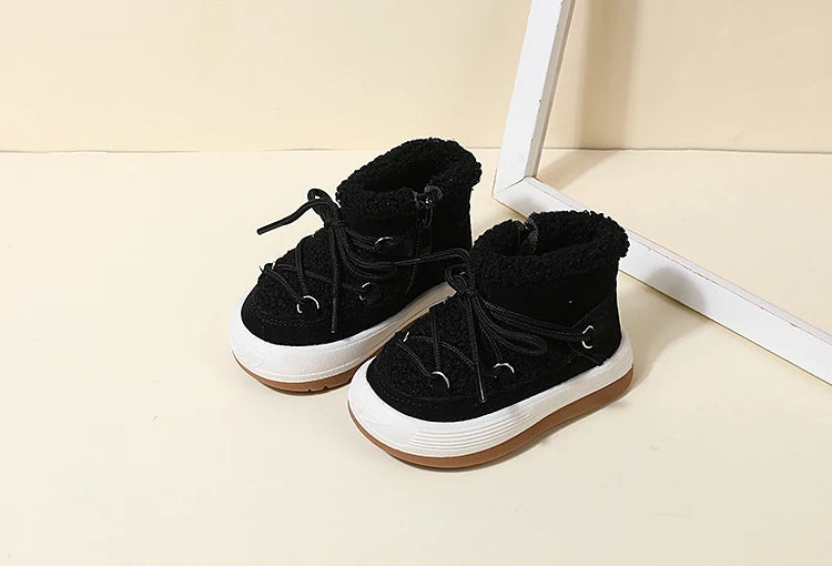 DIMI New Autumn/Winter Baby Boots Warm Plush Rubber Sole Toddler Kids Sneakers Infant Shoes Fashion Little Boys Girls Boots