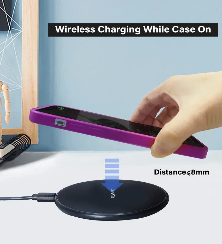Fast Wireless Charger Pad Stand for iPhone 16 15 14 Samsung Xiaomi Earphone Phone Chargers Induction Wireless Charging Station