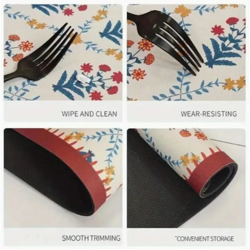 Coffee Bar Drying Mat Fashion Kitchen Decor Non-Slip Heat Resistant Countertop Mat Daily Trendy Countertop Decor Mat