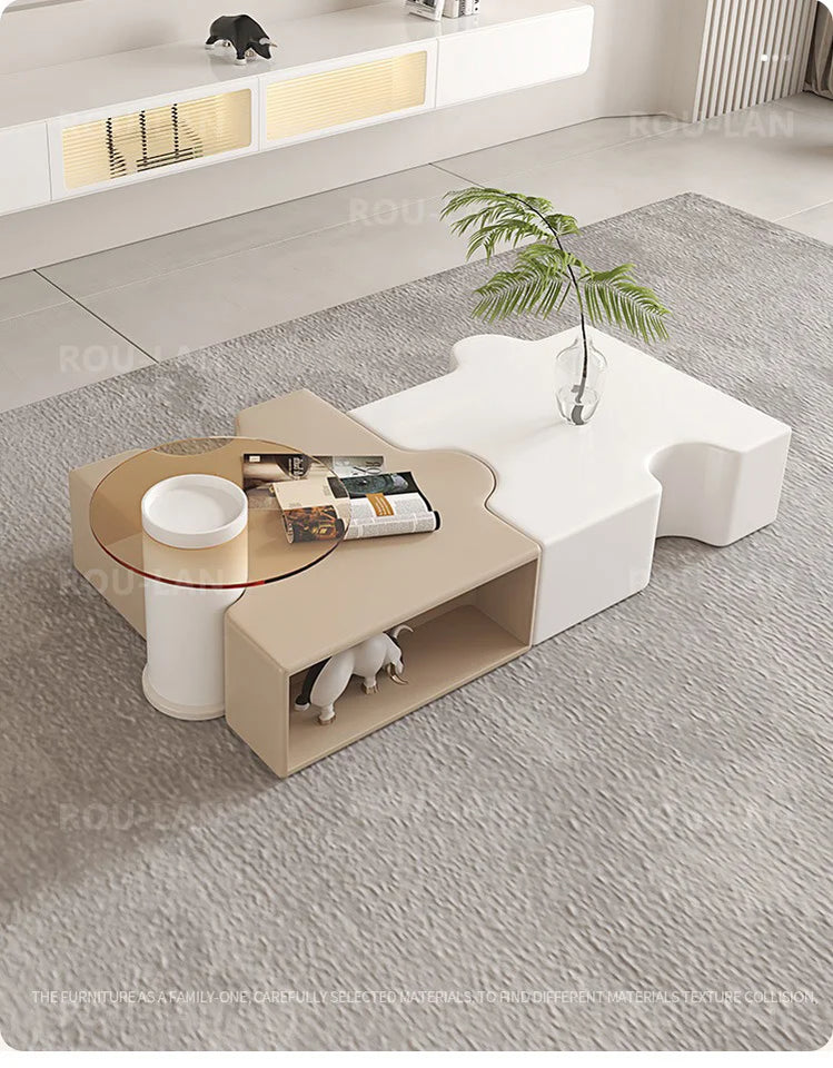 Light Luxury Tea Table Set Tea Table Small Living Room Home Modern Minimalist Patchwork Tea Table