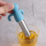 1PC Reusable tea maker Stainless steel tea filter Kitchen Restaurant Garden Accessories Creative humanoid tea filter