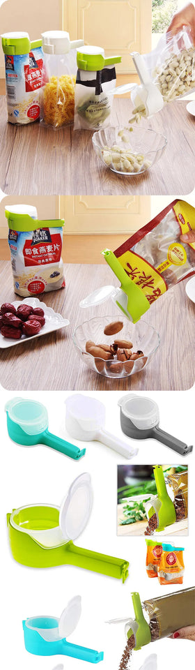 Multifunctional Sealing Clip Food Preservation Sealing Clip Tea Moisture-Proof Discharge Mouth Plastic Bag Clip Snack Sealing