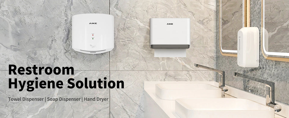 AIKE Professional Paper Towel Holder Wall Mount Punch Free Tissue Dispenser with Smart Lock Paper Box for Toilet Bedroom Kitchen
