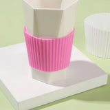 Silicone Cup Sleeve Heat Insulation Bottle Sleeves Non-slip Mug Sleeve Glass Bottle Cover For Mugs Ceramic Coffee Cups Wraps
