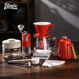 BINCOO Pour Over Coffee Dripper Set 400ml Glass Sharing Pot Funnel Drip Coffee Maker Hand Brew Cup Coffee With V01 Filter Paper