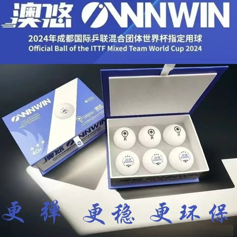 Original Table Tennis Balls 2024 Official Balls of The ITTF Mixed Team World Cup V40+ Ping Pong Balls 3 Star Competition Balls