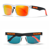 KDEAM New Arrivals Fashion Square Polarized Sunglasses For Men And Women Fishing Sun Glasses Colorful Lens With Hard Case
