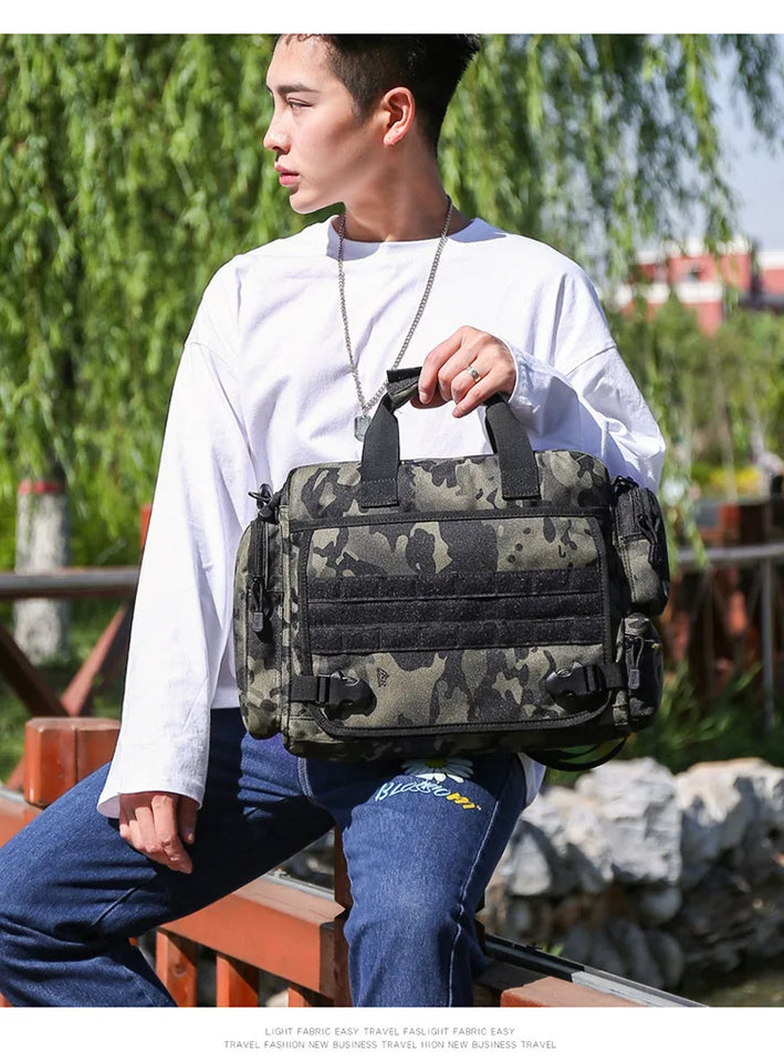 40L Portable Backpack Tactics Multifunction Outdoor High Capacity Camping Backpacks Army Diagonal Span Bag