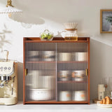 ‌Dustproof Cup Display Cabinet Glass Door Curio Shelf for Coffee Mugs Tabletop Drinkware Organizer for Dining Room/ Bar Counter