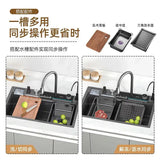 304 Stainless Steel Kitchen Sink, Large Single Sink, Thickened Whale Relief, Digital Display, Washbasin, Washbasin