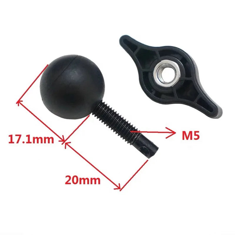 For MINI Cooper R55 R56 R60 F54 F55 F56 F60 Wireless Charger Phone Holder Bracket Modification Parts 17mm Ball Head M5 Screws