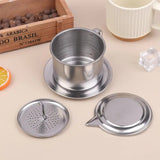 Stainless Steel Coffee Filter Infuse Cup Vietnamese Coffee Dripper Maker Pot Portable Coffee Drip Strainer Kitchen Tools 1PC